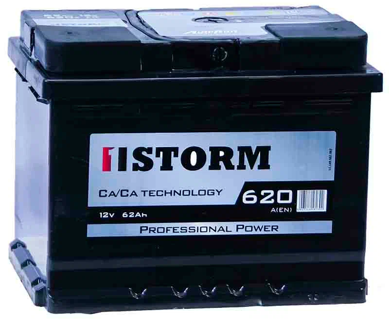 Аккумулятор автомобильный Storm 62Ah 620A обрат.