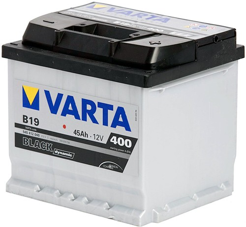 Varta Black 12В 45А/ч 400А прямая полярн. стандартные клеммы  стандартные клеммы B20