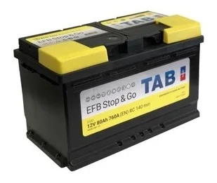 Аккумулятор автомобильный Topla EFB Stop&Go 80 А/ч 800 А обр. пол. 112080 Евро авто (315x175x190)