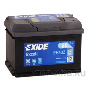Автомобильный аккумулятор Exide Excell 60R (540A 242x175x175) EB602