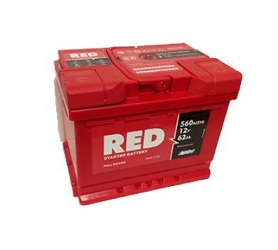 Аккумулятор автомобильный RED 62Ah 560A обрат.