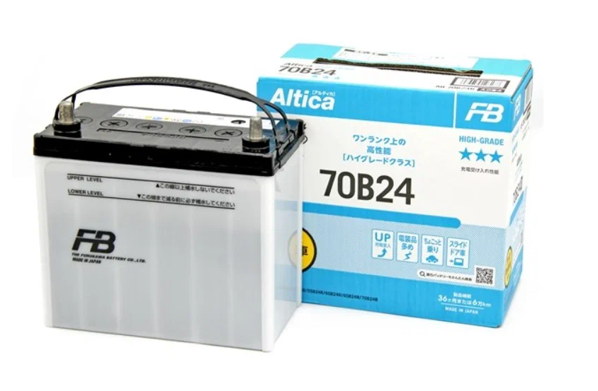 Аккумулятор автомобильный Furukawa Battery Altica High-Grade 50 А/ч 520 А прям. пол. 70B24R Азия авто (236х126х227) B33 B34