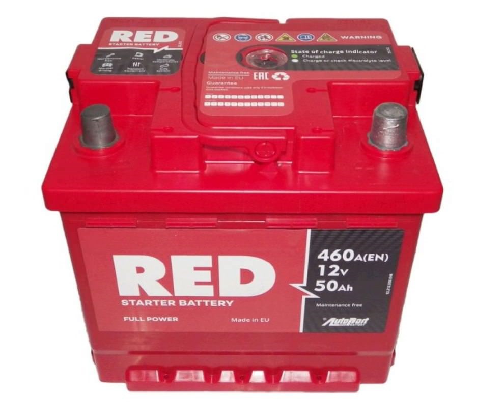 Аккумулятор автомобильный RED 50Ah 460A обрат.