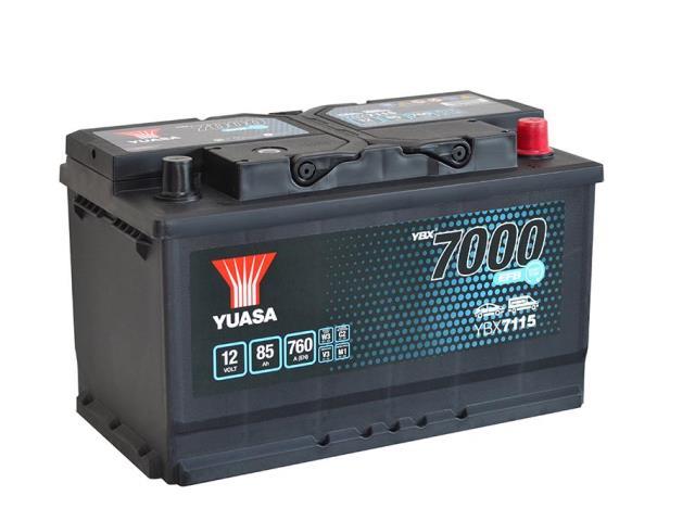 Аккумулятор автомобильный Yuasa YBX7115 85 А/ч 760 А обр. пол. Евро авто (317х175х190) EFB N80 F21 F16 F19