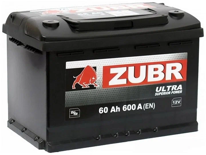 Аккумулятор автомобильный Zubr Ultra 60 А/ч 600 А обр. пол. Евро авто (242х175х190) ZLN2060S060ZU0X D24