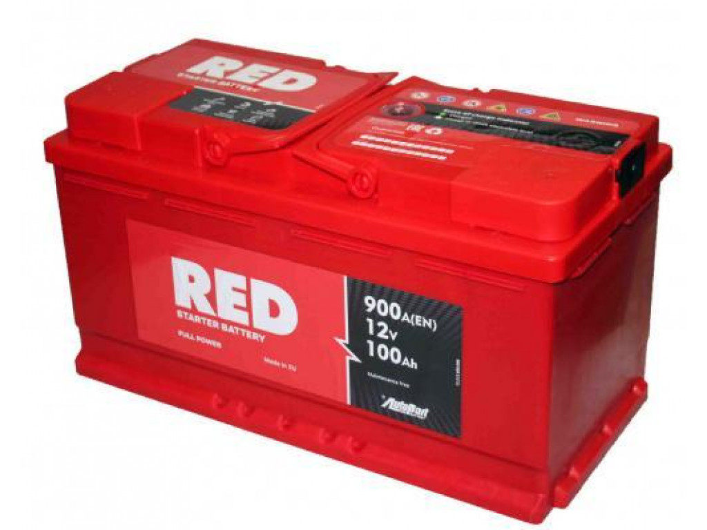 Аккумулятор автомобильный RED 100Ah 900A обрат.