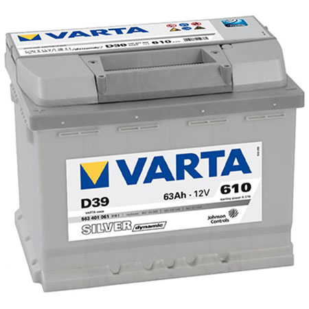 Varta Silver Dynamic 12В 63А/ч 610А прямая полярн. стандартные клеммы D39