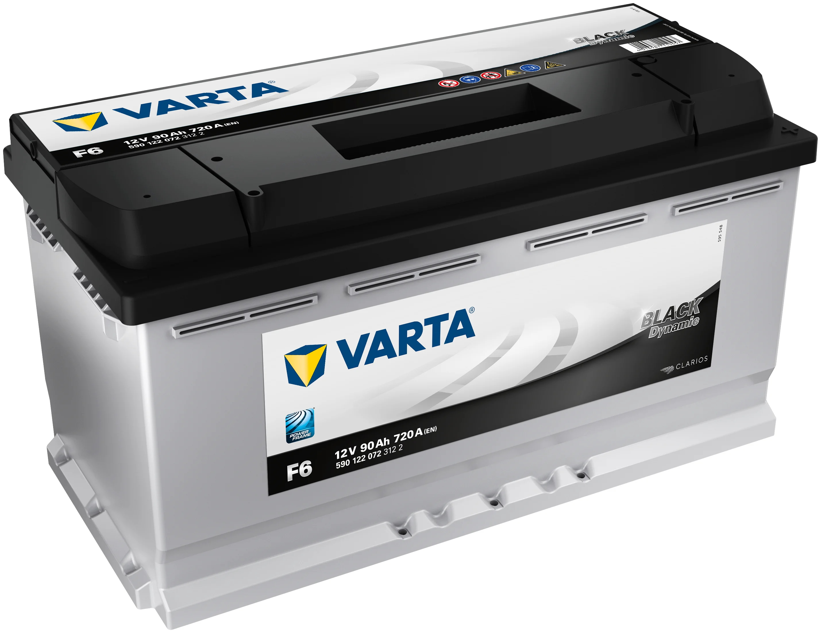 Varta Black 12В 90А/ч 720А обратная полярн. стандартные клеммы F6