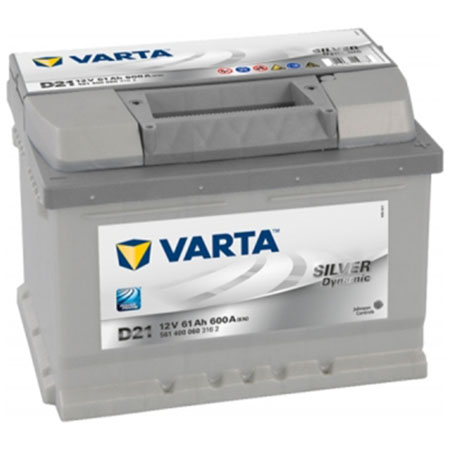 Varta Silver Dynamic 12В 61А/ч 600А обратная полярн. стандартные клеммы D21