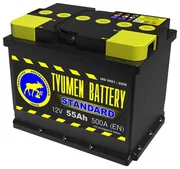 Аккумулятор автомобильный TYUMEN BATTERY STANDARD 55 А/ч 500 А прям. пол. (Росс. авто) (242x175x190) D43