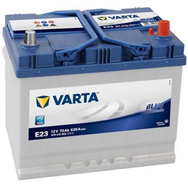 Varta Blue Dynamic 12В 70А/ч 630А обратная полярн. выносные (Азия) клеммы E23