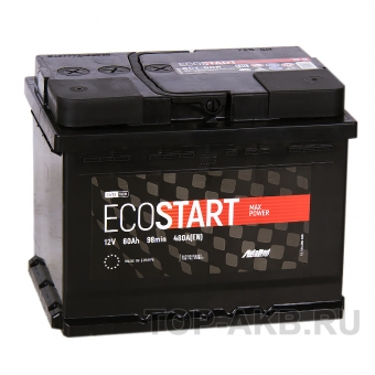 Автомобильный аккумулятор Ecostart 60L (480А 242x175x190)