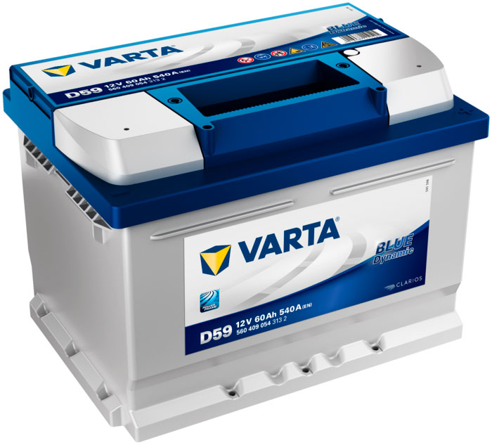 Varta Blue Dynamic 12В 60А/ч 540А обратная полярн. стандартные клеммы D59